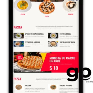 Menú Digital PLAN MENÚ AVANZADO MENSUAL