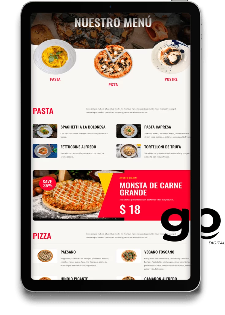 Menú Digital PLAN MENÚ BÁSICO MENSUAL